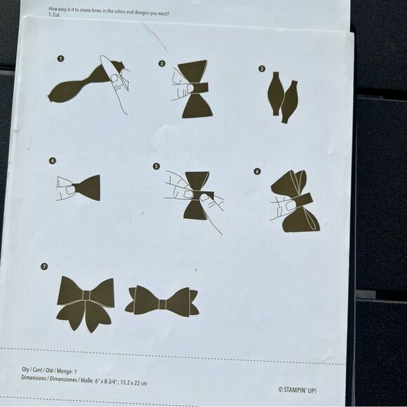 Stampin’Up Large Bigz Die Gift Bow  - Picture 4 of 11